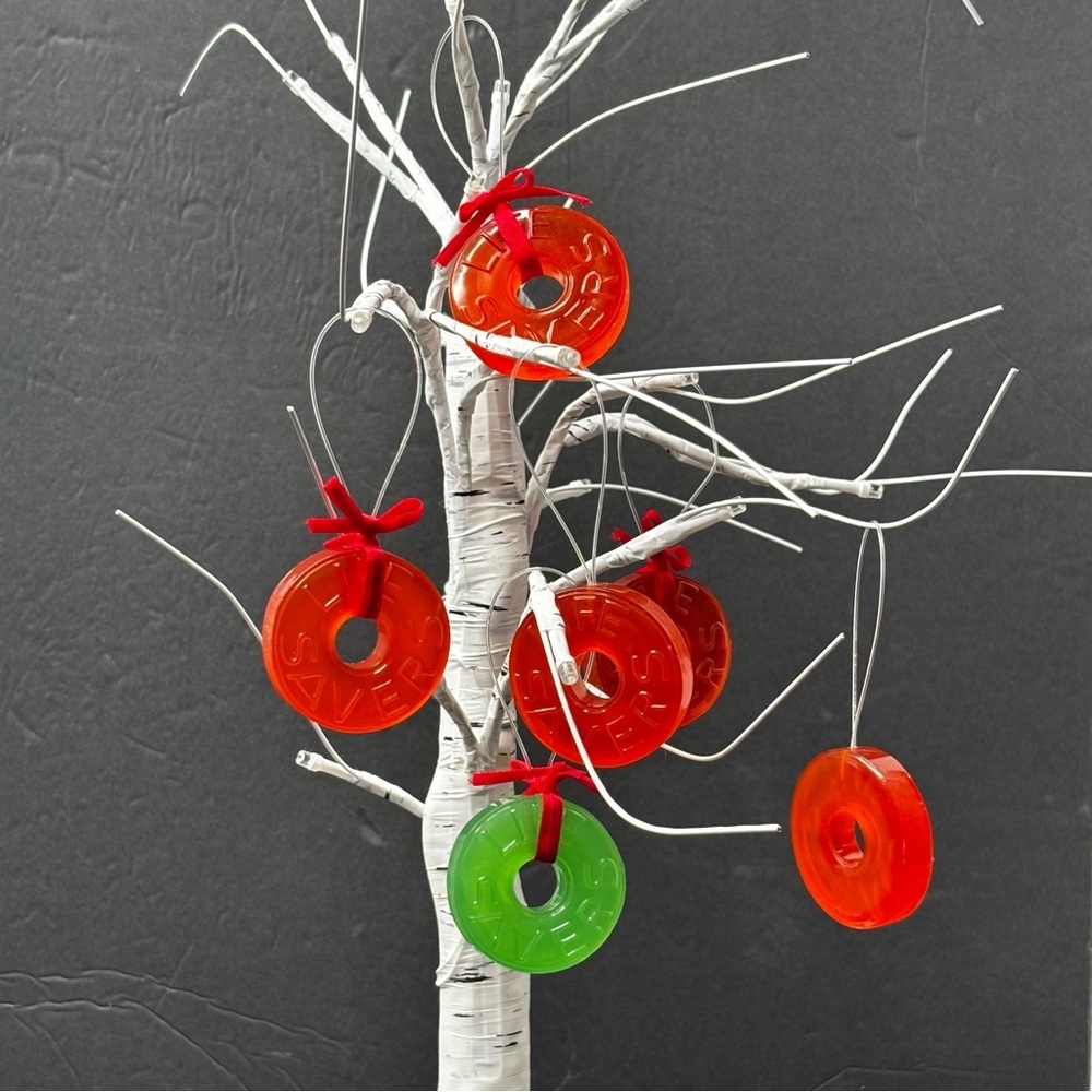 Hallmark Nabisco Lifesavers Candy Christmas Tree Ornaments Vintage 1988 Set of 6